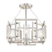 Marco 4-Light Convertible Chandelier in Pewter