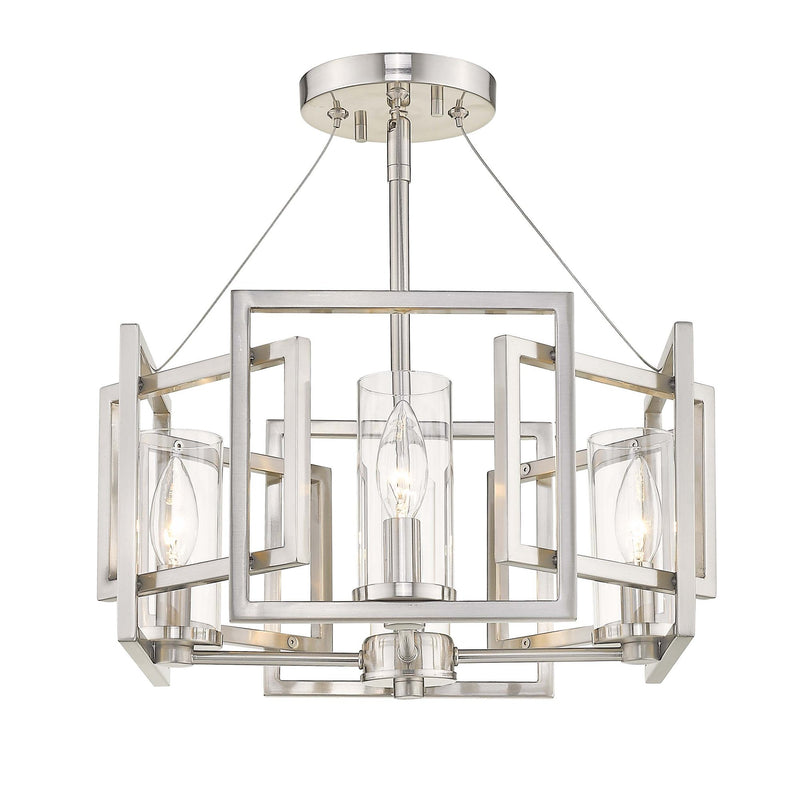 Marco 4-Light Convertible Chandelier in Pewter