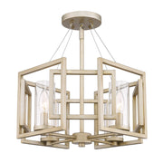Marco 4-Light Convertible Chandelier in White Gold