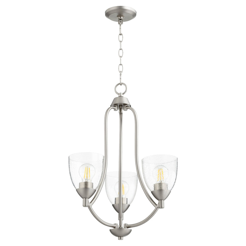 Barkley 3 Light Mini Chandelier in Satin Nickel