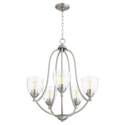 Barkley 27" Tall 5 Light Chandelier in Satin Nickel