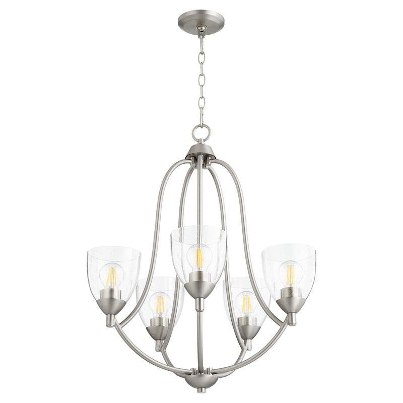 Barkley 27" Tall 5 Light Chandelier in Satin Nickel