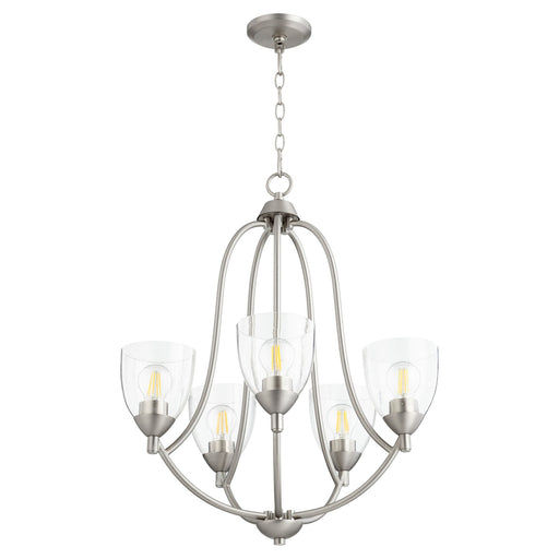 Barkley 27" Tall 5 Light Chandelier in Satin Nickel