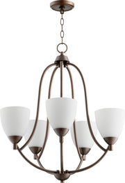 Barkley 27" Tall 5 Light Chandelier in Oiled Bronze