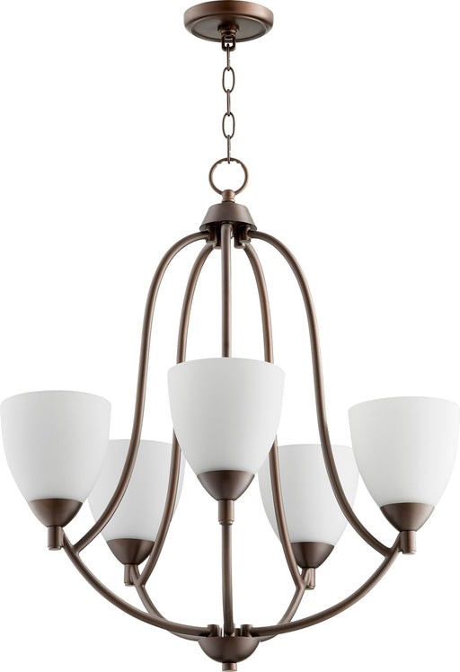 Barkley 27" Tall 5 Light Chandelier in Oiled Bronze