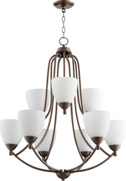 Barkley 9 Light Chandelier in Oiled Bronze