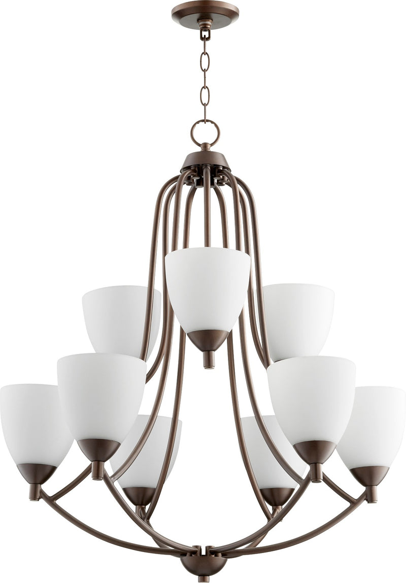 Barkley 9 Light Chandelier in Oiled Bronze