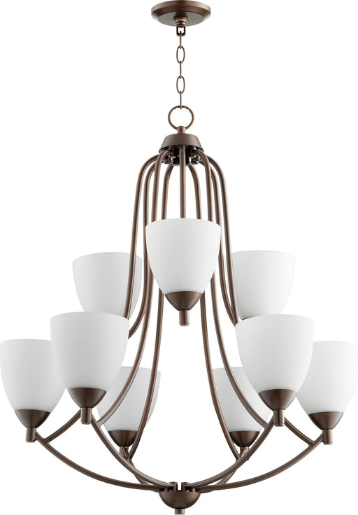 Barkley 9 Light Chandelier in Oiled Bronze