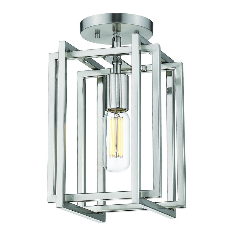 Tribeca Semi-Flush Mount in Pewter