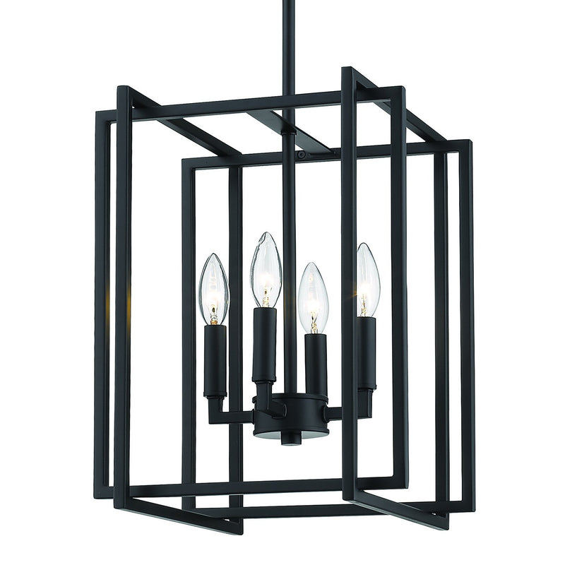Tribeca 4-Light Chandelier in Matte Black