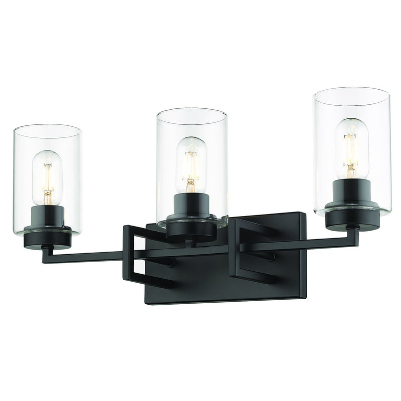 Tribeca 3-Light Bath Vanity Light in Matte Black