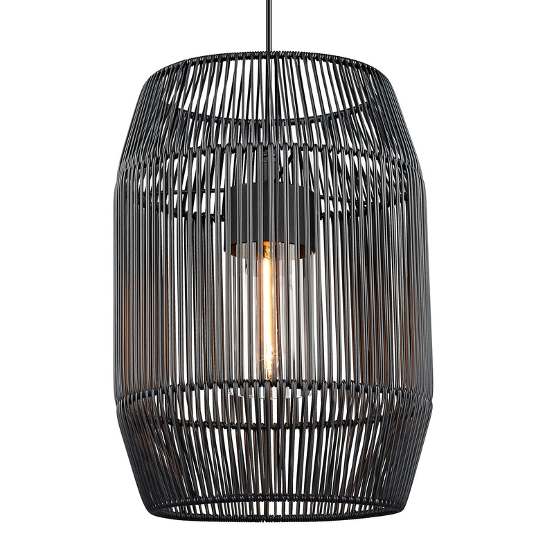 Seabrooke Outdoor Pendant in Natural Black