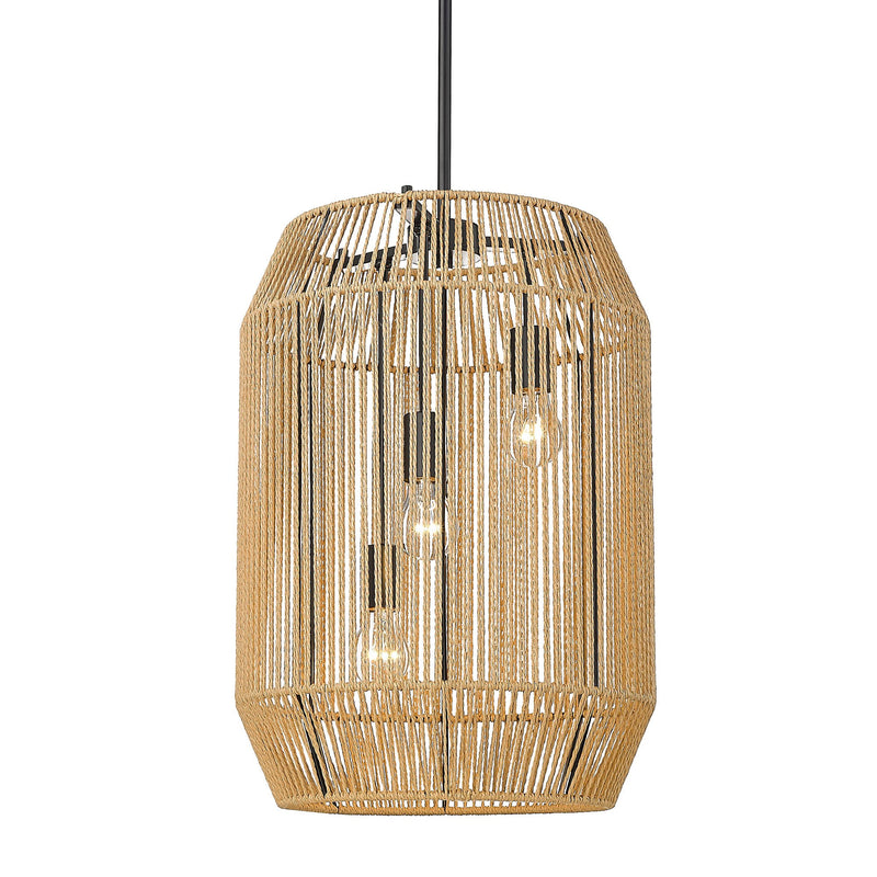 Marlee 3-Light Pendant in Matte Black