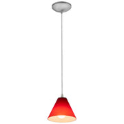 Martini Cable Mini Pendant in Brushed Steel