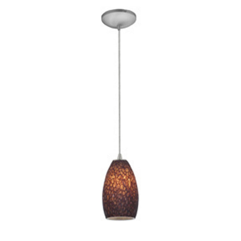 Champagne Cable Mini Pendant in Brushed Steel