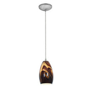 Champagne Cable Mini Pendant in Brushed Steel