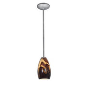 Champagne Stem Mini Pendant in Brushed Steel