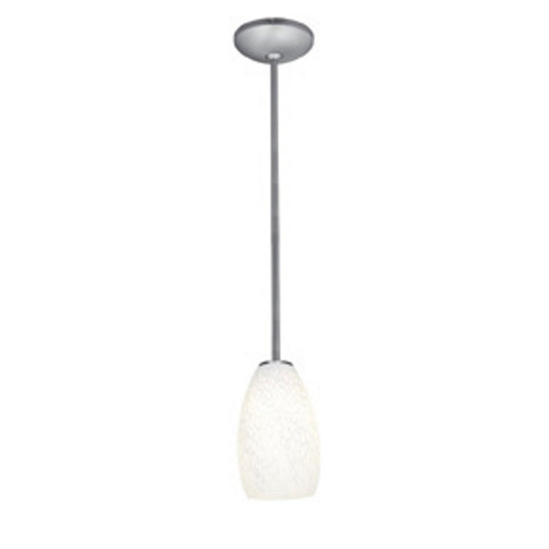 Champagne Stem Mini Pendant in Brushed Steel