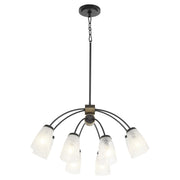 Arpeggio 8 Light Chandelier in Matte Black
