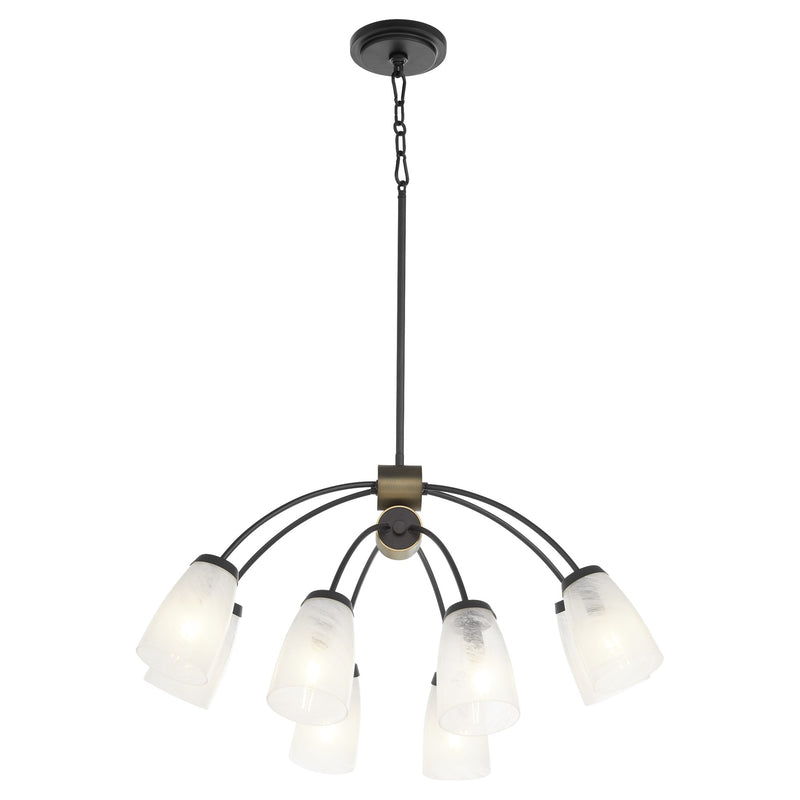 Arpeggio 8 Light Chandelier in Matte Black
