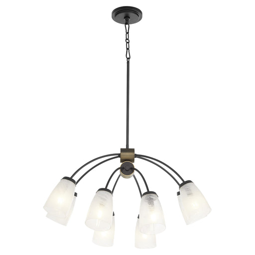 Arpeggio 8 Light Chandelier in Matte Black