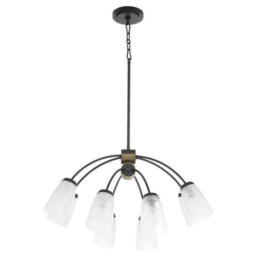 Arpeggio 8 Light Chandelier in Matte Black