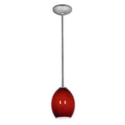 Brandy Firebird Stem Mini Pendant in Brushed Steel