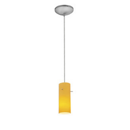 Cylinder Cable Mini Pendant in Brushed Steel