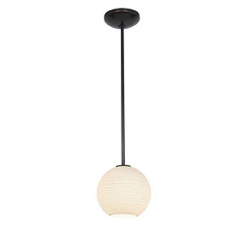 Japanese Lantern Stem Mini Pendant in Oil Rubbed Bronze