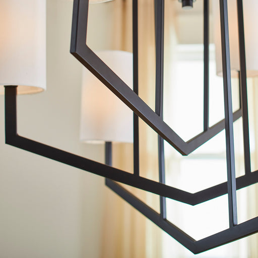 Bolivar 6 Light Chandelier in Matte Black