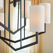 Bolivar 6 Light Chandelier in Matte Black