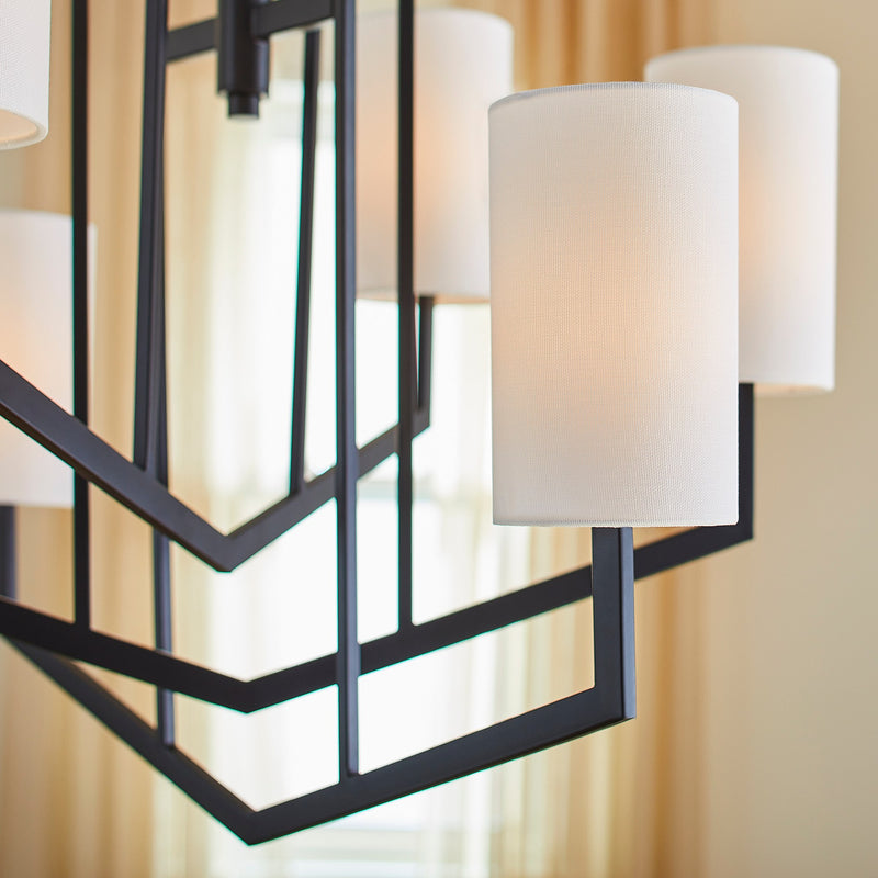 Bolivar 6 Light Chandelier in Matte Black