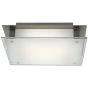 Vision Square 12" LED Flush Mount in Brushed Steel