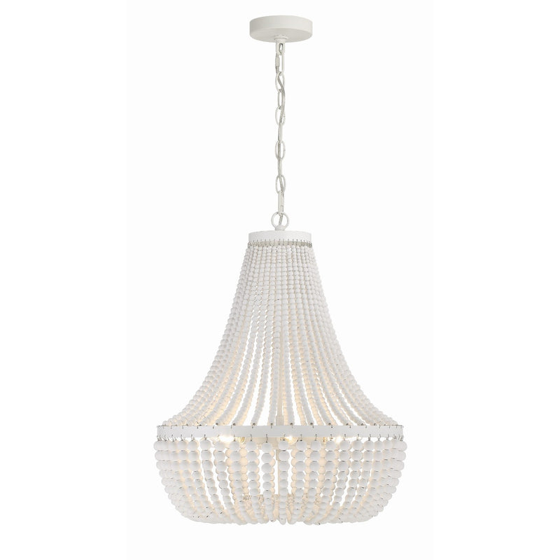 Rylee 6 Light 18.75" Chandelier in Matte White