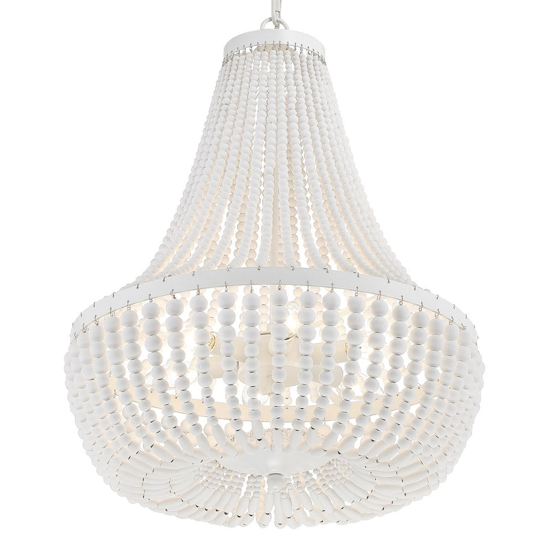 Rylee 6 Light 18.75" Chandelier in Matte White