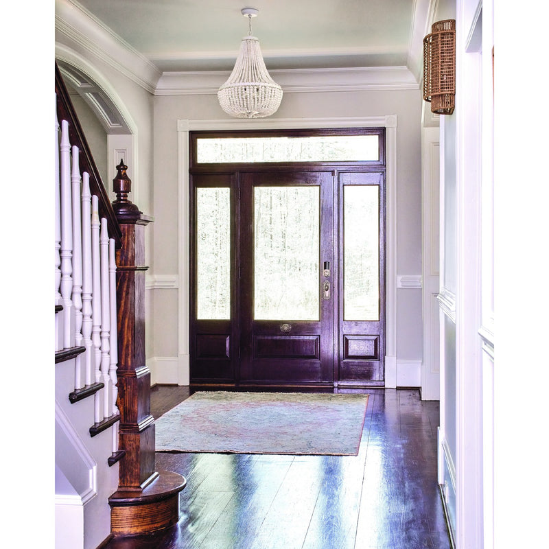Rylee 6 Light 18.75" Chandelier in Matte White in a room setting