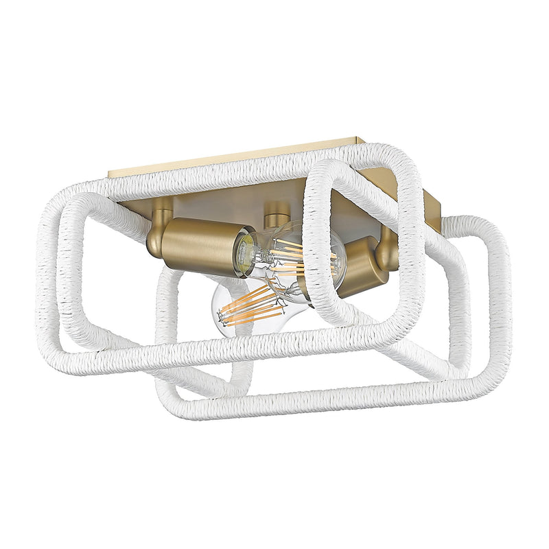 Camden 2-Light Flush Mount in Brushed Champagne Brass