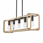 Camden 5-Light Linear Pendant in Matte Black