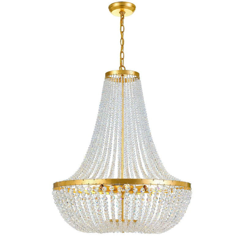 Rylee 8 Light 24.75" Chandelier in Antique Gold