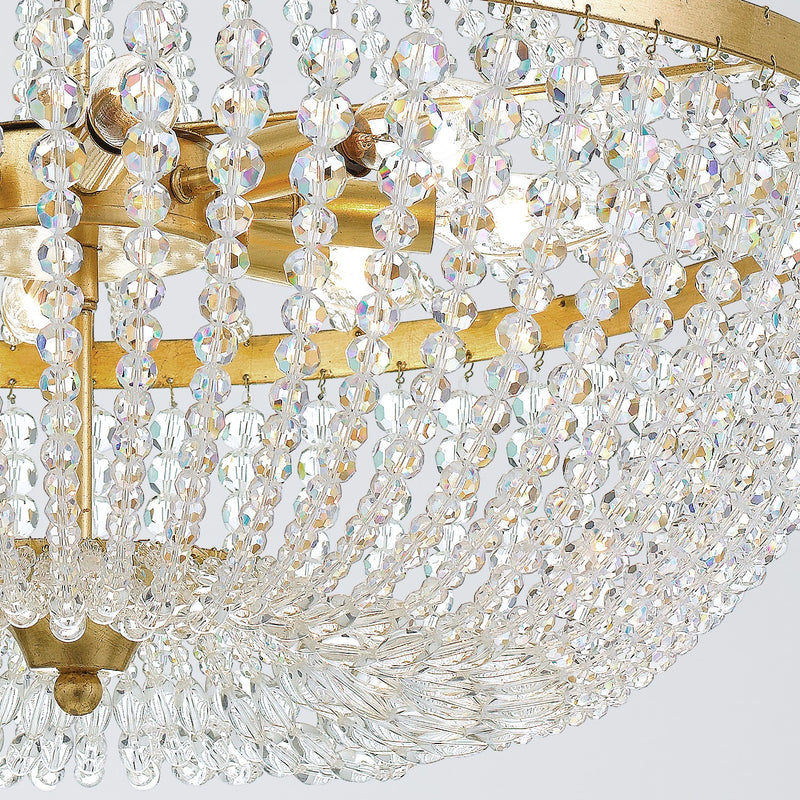 Rylee 8 Light 24.75" Chandelier in Antique Gold