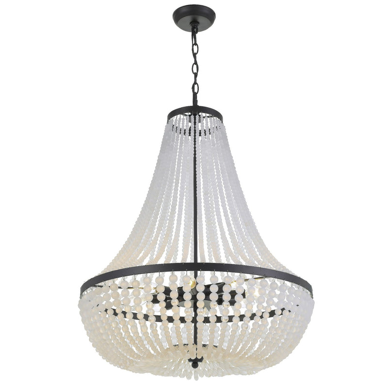 Rylee 8 Light 24.75" Chandelier in Matte Black