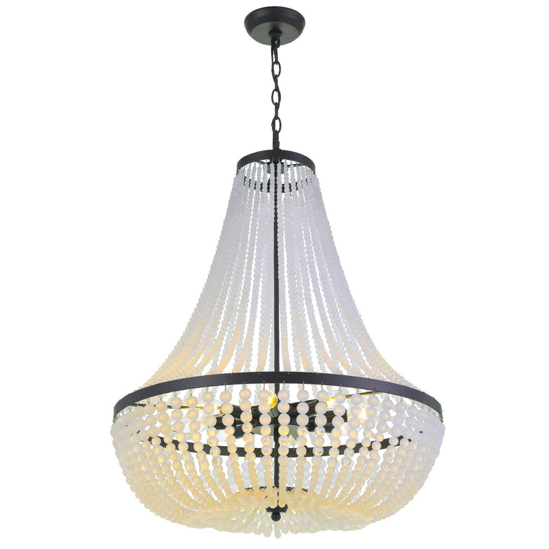 Rylee 8 Light 24.75" Chandelier in Matte Black
