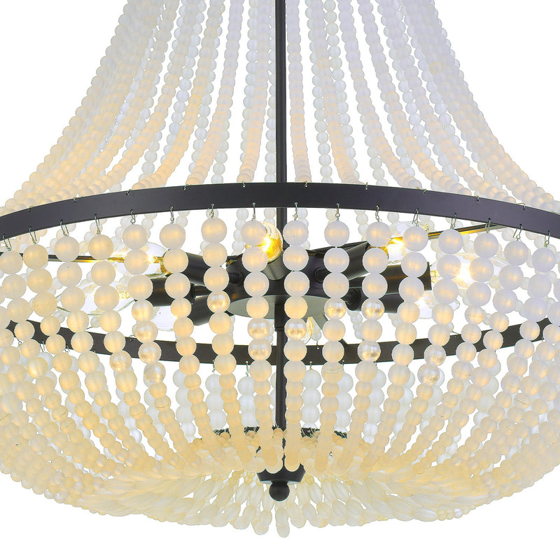 Rylee 8 Light 24.75" Chandelier in Matte Black