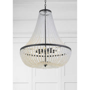Rylee 8 Light 24.75" Chandelier in Matte Black in a room setting