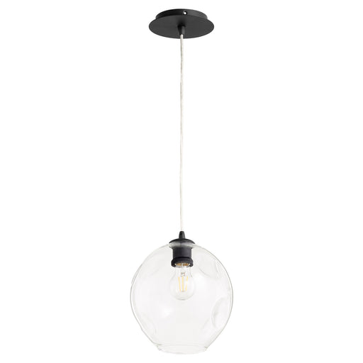 Numen 1 Light Pendant in Textured Black