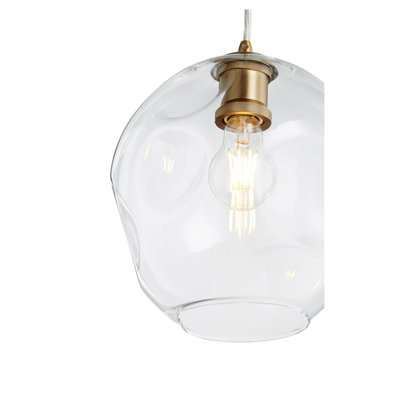 Numen 1 Light Pendant in Aged Brass