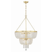 Rylee 8 Light 24.75" Pendant in Antique Gold