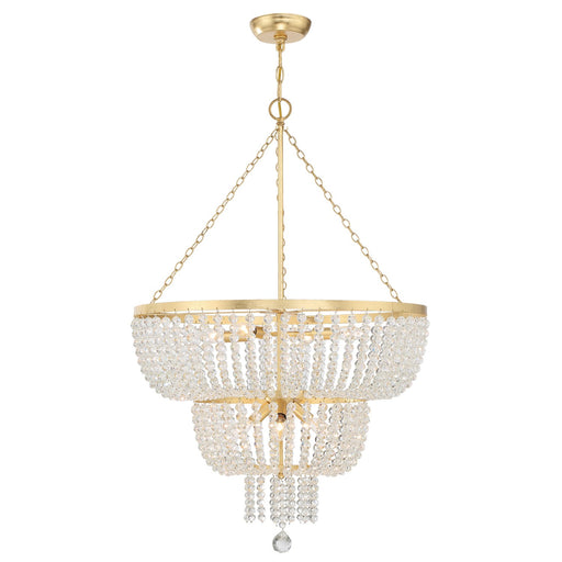 Rylee 8 Light 24.75" Pendant in Antique Gold
