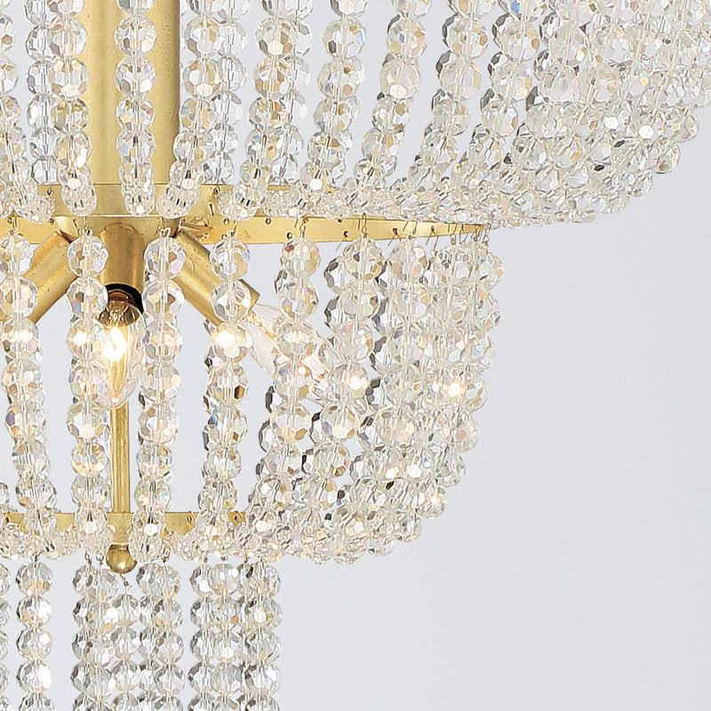 Rylee 8 Light 24.75" Pendant in Antique Gold