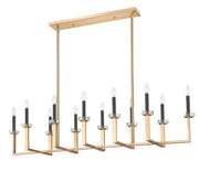 Gaultier 12 Light 56.75" Linear Pendant in Modern Gold